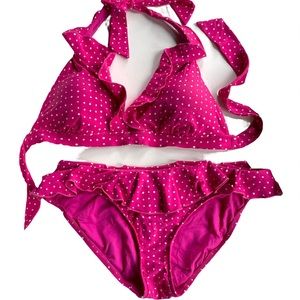 Seafolly Pink Polka Dot Bikini - Size 6